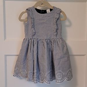 Striped special occasion dress